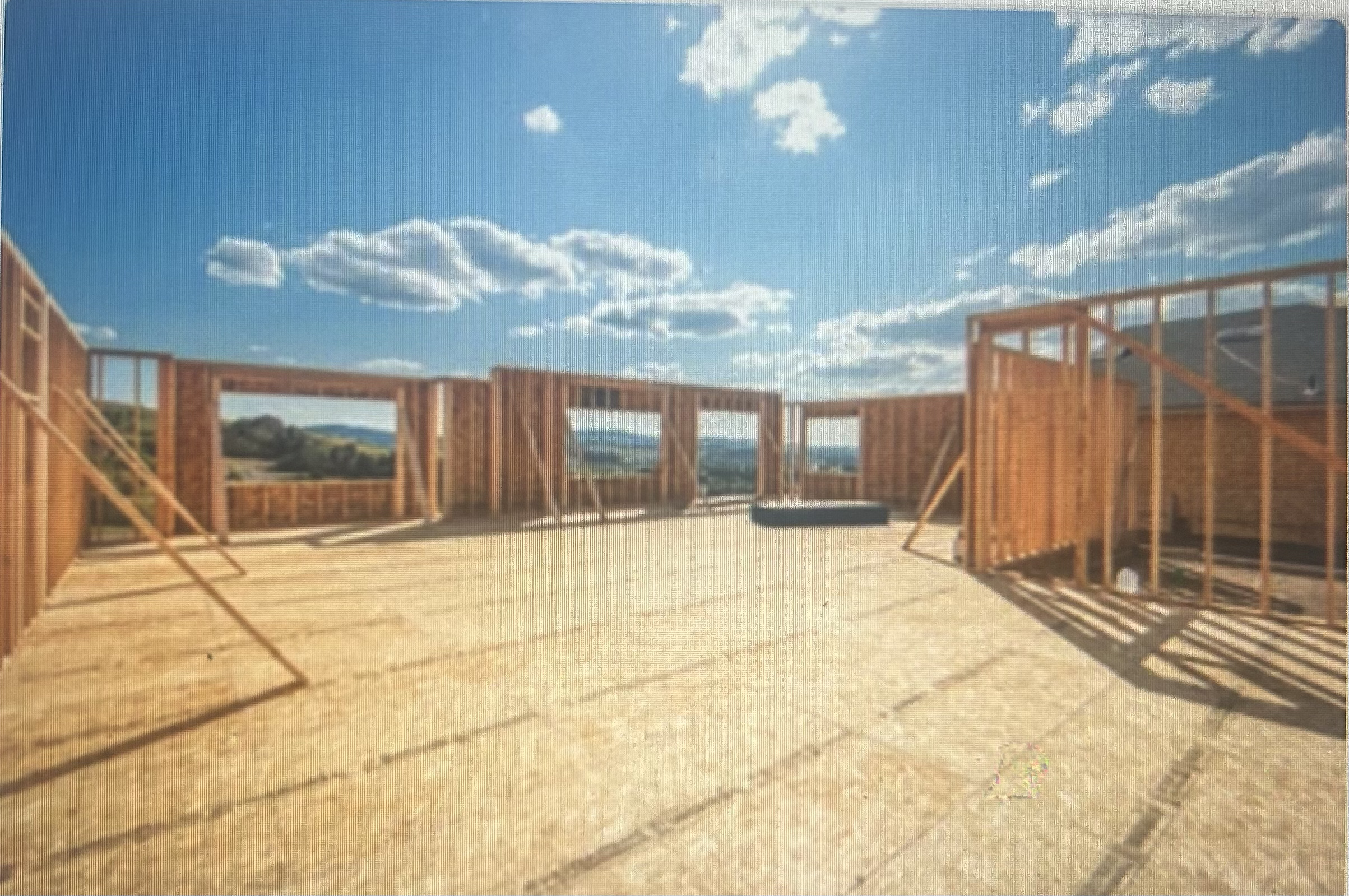 Retail space framed walls
